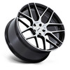 Set 4 17" TSW TW002 Lasarthe Gloss Black Machined 17x8 Wheels 5x4.25 40mm Rims