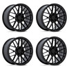 Set 4 20" TSW TW001 Daytona Gloss Black 20x10 Wheels 5x112 30mm Flow Formed Rims