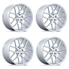 Set 4 20" TSW TW002 Lasarthe Gloss Silver Machined 20x10.5 Wheels 5x120 38mm Rim