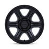 Set 4 17" KMC KM551 Outrun Matte Black Gloss Black Lip 17x8.5 Wheels 6x5.5 -10mm