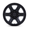 17" KMC KM551 Outrun Matte Black Gloss Black Lip 17x8.5 Wheel 5x5 18mm Truck Rim