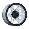 Set 4 17" KMC KM551 Outrun Machined Gloss Black Lip 17x8.5 Wheels 6x5.5 -10mm