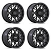 Set 4 15" KMC Powersports KS139 Technic UTV Matte Black 15x7 Wheels 4x156 38mm