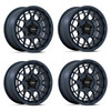 Set 4 15" KMC Powersports KS139 Technic UTV Metallic Blue 15x7 Wheels 4x137 38mm