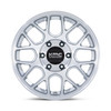 Set 4 17" KMC KM730 Hatchet Gloss Silver Machined Face 17x8.5 Wheels 6x120 25mm