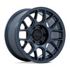 17" KMC KM730 Hatchet Metallic Blue 17x8.5 Wheel 6x135 25mm For Ford Lincoln Rim