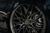 Set 4 22" Niche 1PC NC277 Calabria 5 Matte Black 22x10.5 Wheels 5x115 18mm Rim