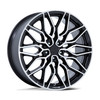 22" Niche 1PC NC277 Calabria 5 Gloss Black Machined 22x10.5 Wheel 5x120 38mm Rim