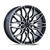 Set 4 20" Niche 1PC NC277 Calabria 5 Gloss Black Machined 20x9 Wheels 5x112 20mm