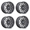 Set 4 20" Niche 1PC NC277 Calabria 5 Matte Gunmetal 20x9 Wheels 5x112 45mm Rim