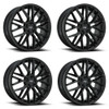 Set 4 22" Niche 1PC M224 Gamma Gloss Black 22x9.5 Wheels 6x5.5 25mm Rims