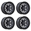 Set 4 20" Fuel FC869 Sigma Matte Gunmetal Matte Black Lip 20x9 Wheels 6x135 01mm