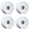 Set 4 17" Fuel FC860 Hype 17x8.5 5x150 10mm Gloss White Wheels Truck SUV Rims
