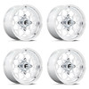 Set 4 15" Fuel UTV FV400 Scepter UTV Polished 15x7 Wheels 4x137 10mm Rims