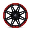 Set 4 Fuel FC401 Brawl 24x12 8x180 Matte Black Candy Red Lip Wheels 24" -44mm