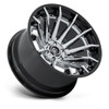 Fuel FC403 Burn 24x12 5x5 Chrome Gloss Black Lip Wheel 24" -44mm Lifted For Jeep