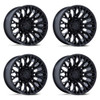 Set 4 Fuel FC865 Strike 22x12 8x170 Blackout Wheels 22" -44mm Lifted For Ford