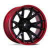 Fuel FC402 Catalyst 24x12 6x135 Matte Black Candy Red Lip 24" -44mm Lifted Rim