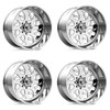 Set 4 22" Fuel Forged FF111 Recife Polished 22x12 Wheels 8x170 -40mm For Ford