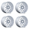 Set 4 19" TSW TW001 Daytona Gloss Silver 19x8.5 Wheels 5x100 35mm Rims