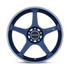 Set 4 18" Motegi MR159 Battle V Obsidian Blue Machined Lip 18x8.5 5x4.5 35mm