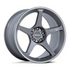 17" Motegi MR159 Battle V Gunzilla Machined Lip Stripe 17x8.5 Wheel 5x4.5 35mm