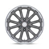 Set 4 20" US Mag UC145 Rambler 6 Matte Gunmetal Diamond Cut Lip 20x8 6x5.5 01mm