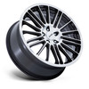 Set 4 18" Petrol PE001 P1D Gloss Black Machined Face 18x8 Wheels 5x115 40mm Rims