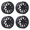 Set 4 22" Status ST005 Matrix Matte Black 22x9.5 Wheels 5x120 5x5 30mm Rims