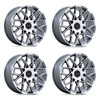 Set 4 24" Status ST005 Matrix Anthracite Mirror 24x10 Wheels 5x120 5x130 35mm Rims