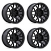 Set 4 17" KMC KM730 Hatchet Matte Black 17x8.5 Wheels 5x5 -10mm Lifted Truck Rim