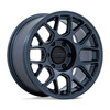 17" KMC KM730 Hatchet Metallic Blue 17x8.5 Wheel 5x5 -10mm Lifted For Jeep Rim