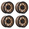 Set 4 17" Black Rhino BR018 Voyager Bronze Matte Black Lip 17x8.5 6x5.5 0mm Rims