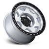 17" Black Rhino BR018 Voyager Silver Machined Black Lip 17x8.5 Wheel 5x5 0mm Rim