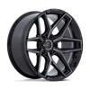Set 4 20" Fuel Flux Gloss Black Brushed Face Gray Tint 20x9 Wheels 8x170 01mm