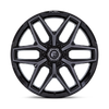 Set 4 20" Fuel Flux Gloss Black Brushed Face Gray Tint 20x9 Wheels 8x170 01mm
