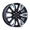 22" Performance Replicas PR225 Gloss Black Chrome Accents 22x9 Wheel 6x5.5 28mm