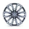 24" Performance Replicas PR225 Gunmetal Machined Chrome Accents 24x10 6x5.5 31mm