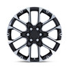 22" Performance Replicas PR224 Gloss Black Machined Face 22x9 Wheel 6x5.5 28mm