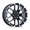 Set 4 22" Performance Replicas PR224 Black Machined Face 22x9 Wheels 6x5.5 28mm