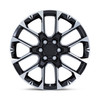 Set 4 22" Performance Replicas PR224 Black Machined Face 22x9 Wheels 6x5.5 28mm