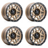 Set 4 Pro Comp PA41 Phaser 17x9 6x5.5 Matte Bronze Black Wheels 17" -6mm Rims