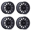 Set 4 17" Pro Comp PA200 Pulse Matte Black 17x8 Wheels 6x120 20mm For Chevy GMC