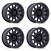 Set 4 17" Pro Comp PA200 Pulse Matte Black 17x8 Wheels 5x4.5 20mm Truck Rims