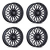 Set 4 MSA Offroad M50 Clubber 14x7 4x137 4x156 Black DDT Wheels 14" 10mm Rims