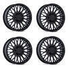 Set 4 MSA Offroad M50 Clubber 20x7 4x137 4x156 Black Wheels 20" 0mm Rims