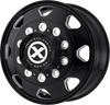 22.5" ATX AO401 Octane Gloss Black Milled 22.5x8.25 Wheel 10x11.25 144mm Rim