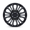 26" Performance Replicas PR223 Gloss Black Milled 26x10 Wheel 6x5.5 28mm Rim