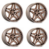 Set 4 Asanti Black ABL-46 Duke 20x10.5 5x115 Platinum Bronze Wheels 20" 18mm