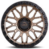 20" Lock Offroad Combat Matte Bronze W Matte Black Ring 20x9 Wheel 5x5 0 Rim